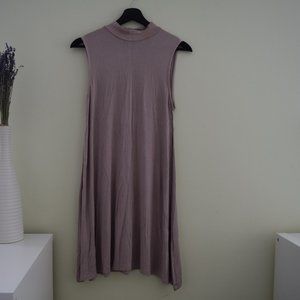 Mock neck pink dress